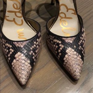 Sam Edelman | Shoes | Sam Edelman Snake Skin Sling Back | Poshmark